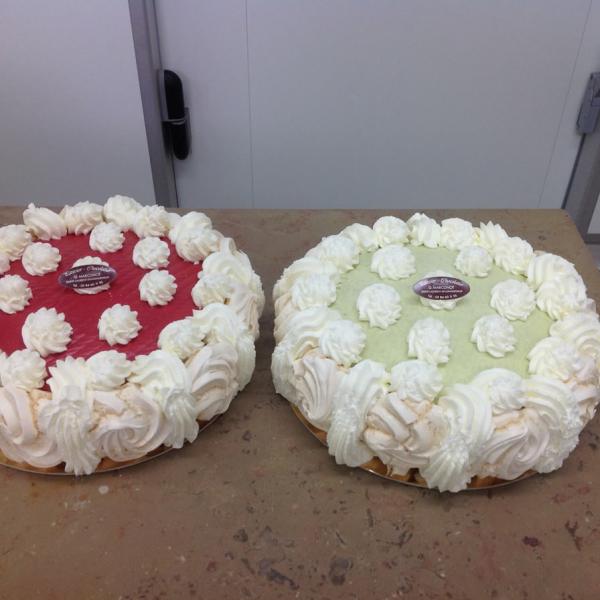 Vacherin vanille framboise pistache